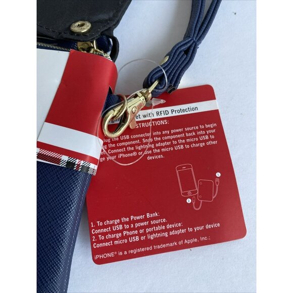 COPY - Tri-Coastal Handbags Charging Wallet RFID Protection Navy Blue iPhone An… - Picture 7 of 7